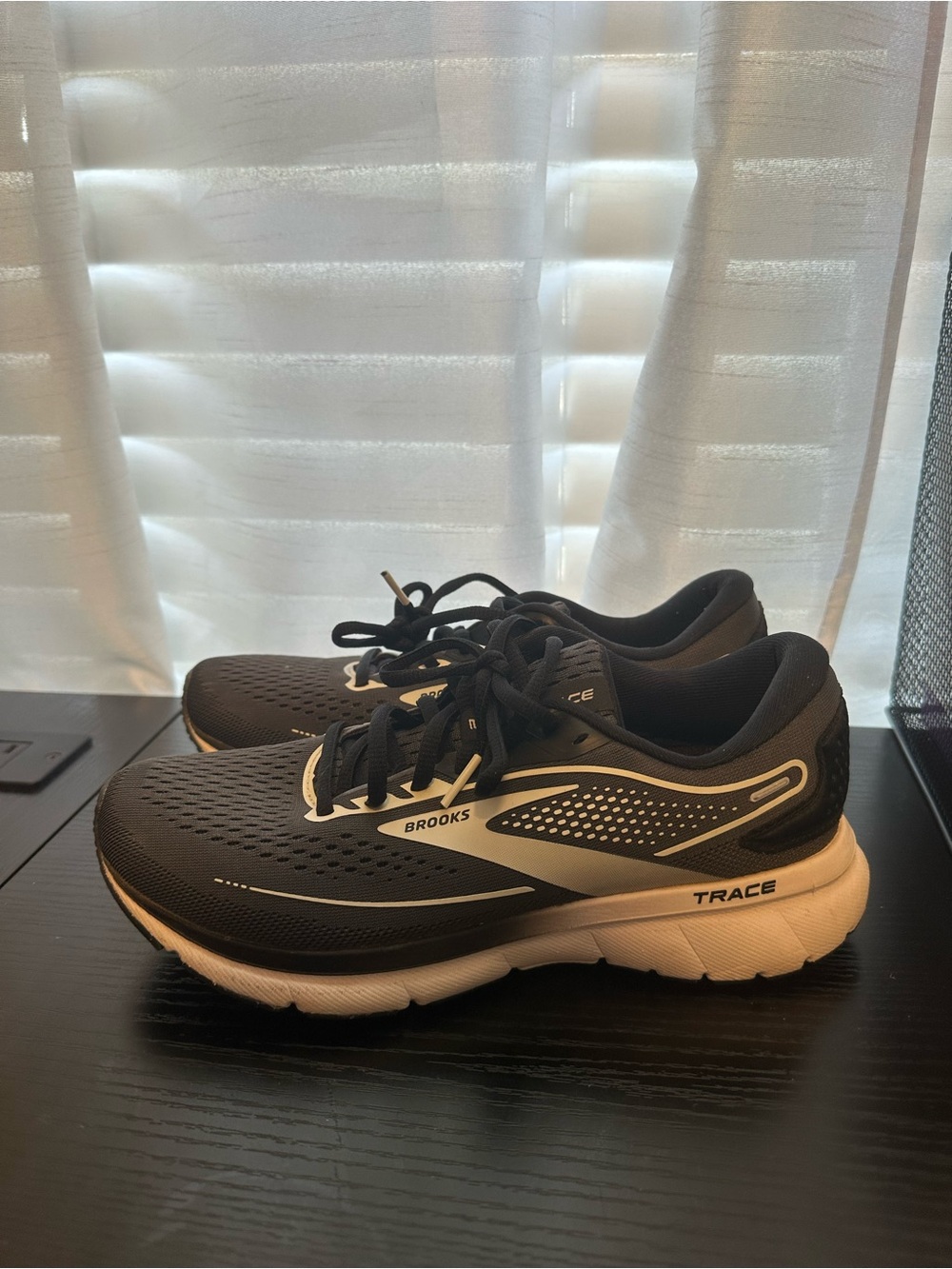 Brooks Trace Black and White Running Shoes